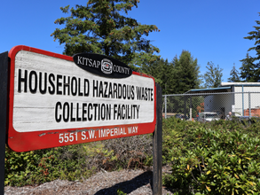Household Hazardous Waste Collection Facility Sign and Building