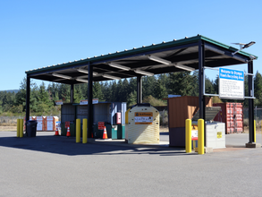 Olympic View Transfer Station limited household hazardous waste drop off, oil, antifreeze and battery containers