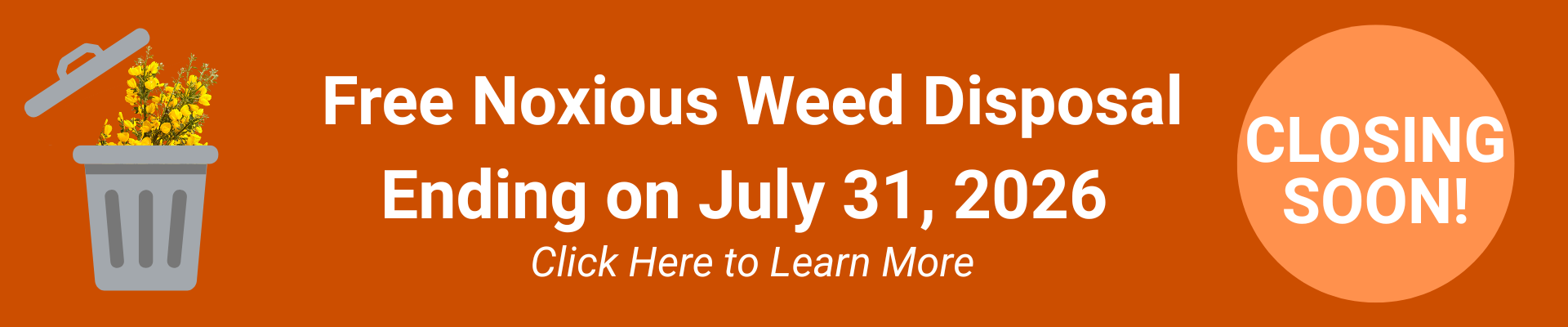 Disposal of noxious weeds