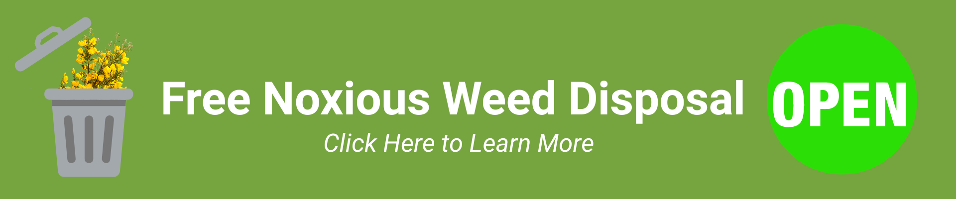 Disposal of noxious weeds