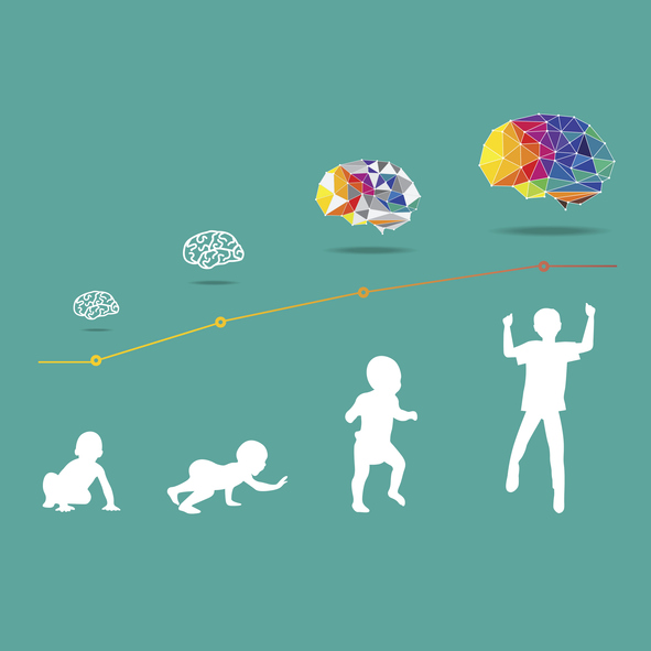 Child and Brain development stock illustration