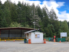 Olalla Recycling and Garbage Facility Attendant's Booth and Garbage Drop Off Area